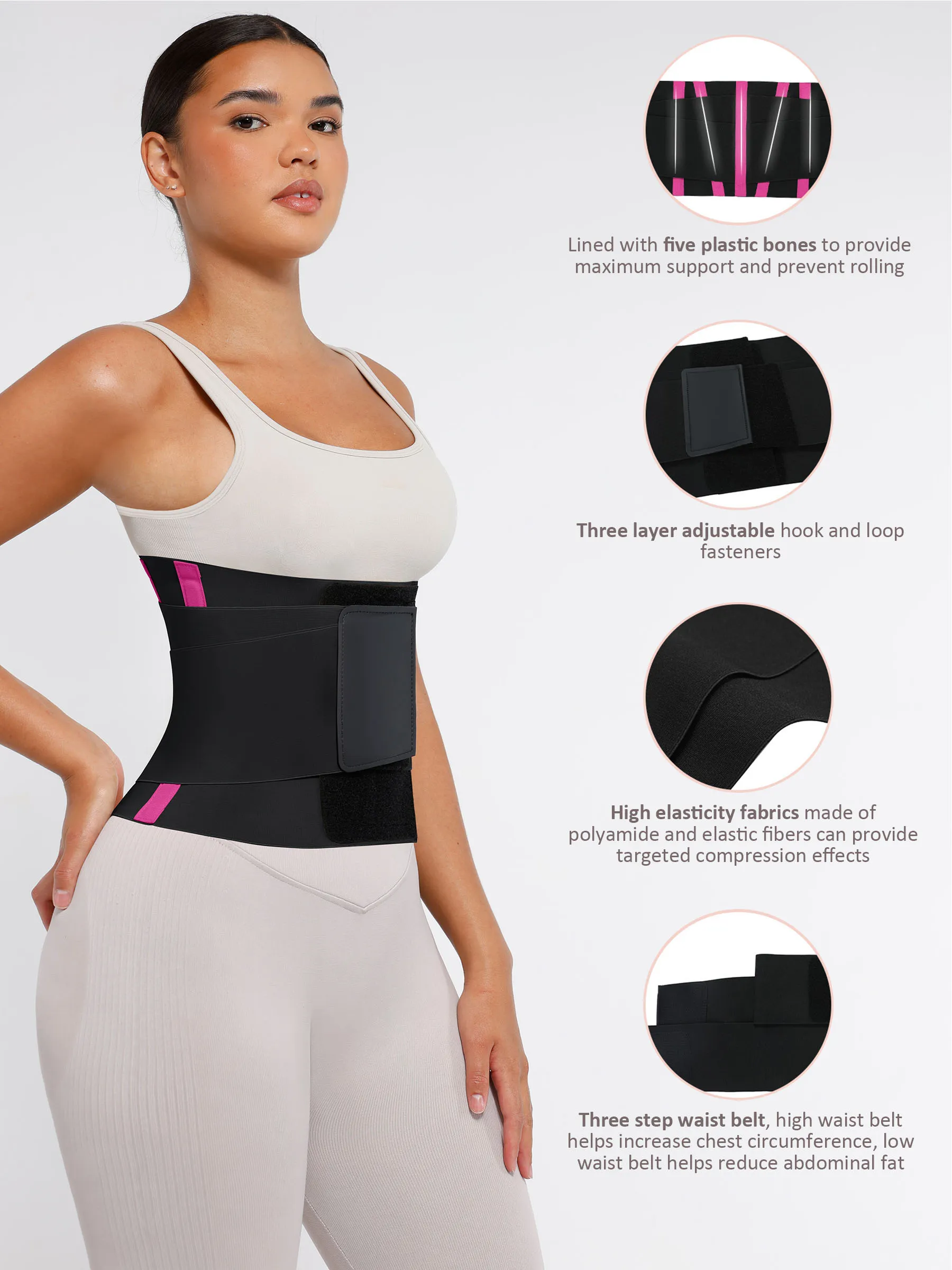 Tummy Control Adjustable Waist Trainer Bundle - Image 25