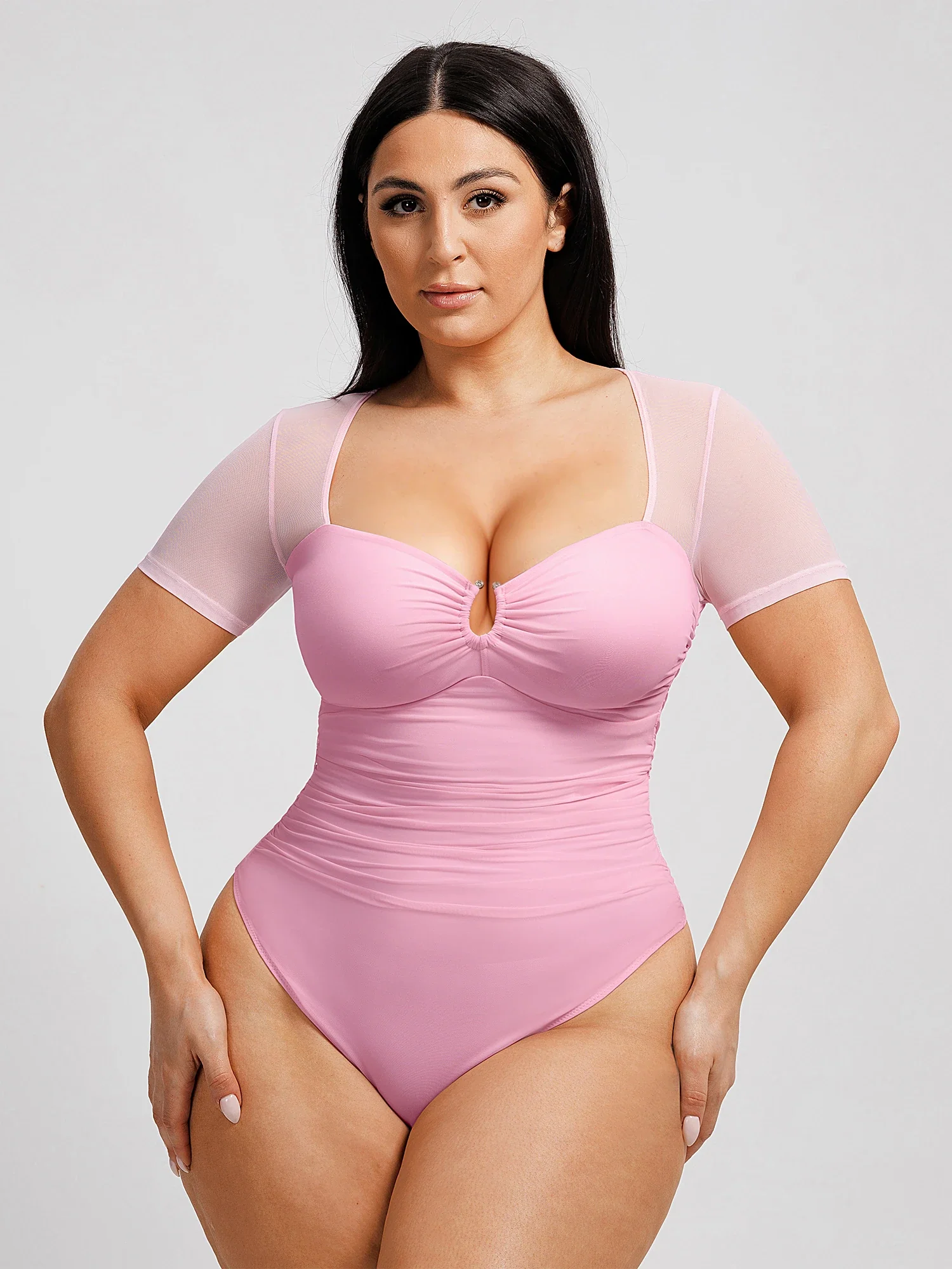 Ultra-Fine Mesh Classic Thong Bodysuit - Image 15