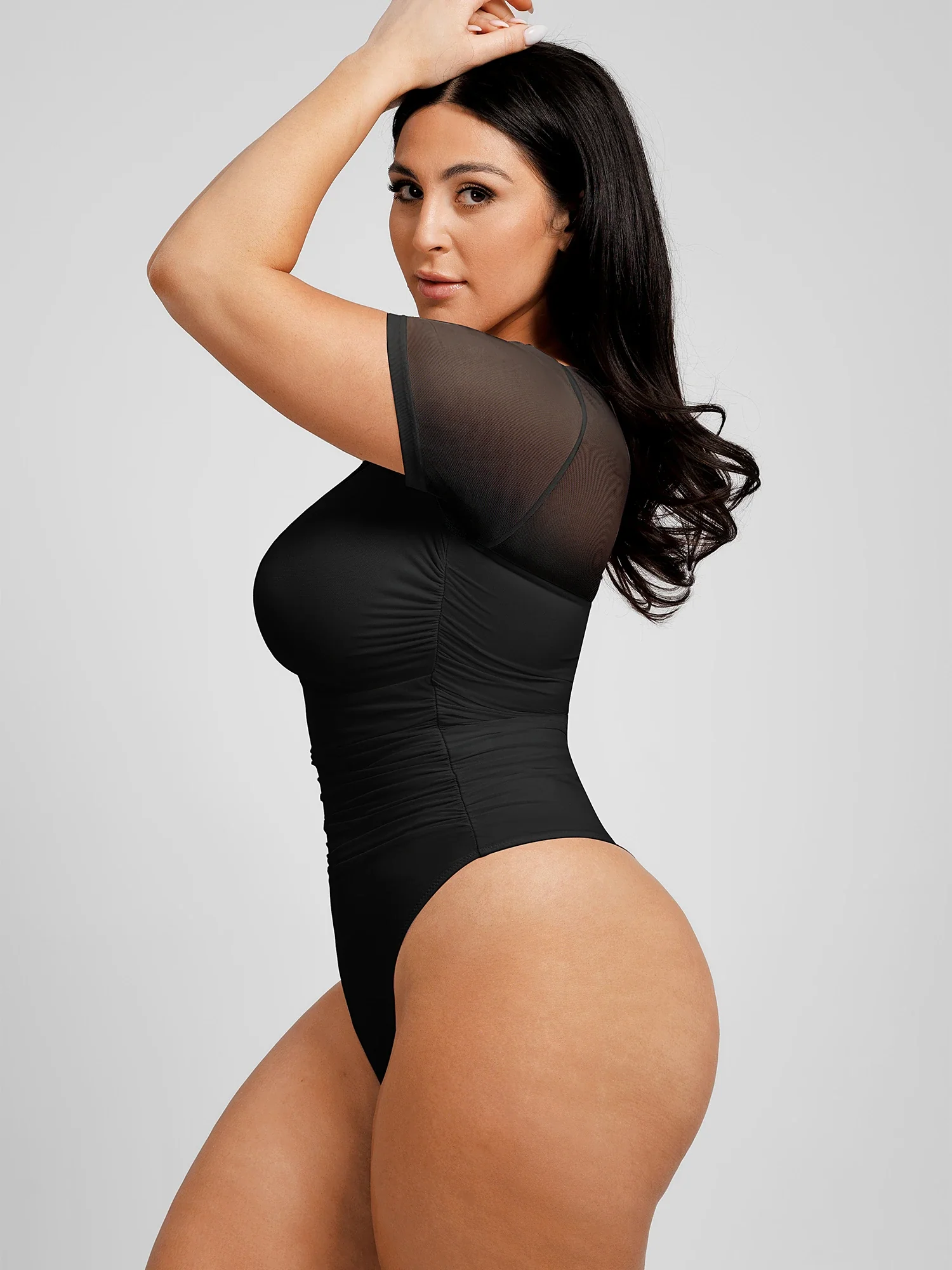 Ultra-Fine Mesh Classic Thong Bodysuit - Image 22