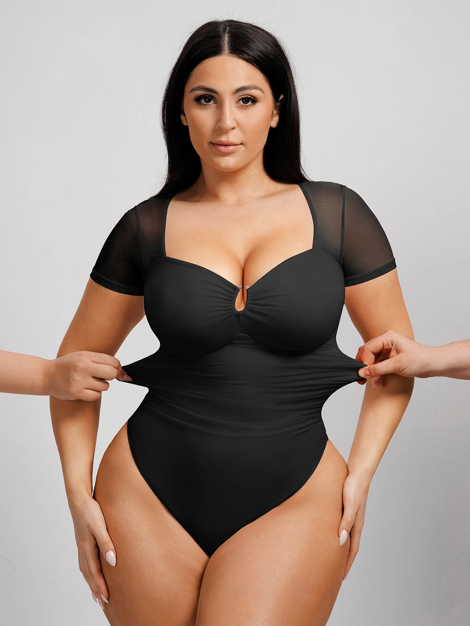 Ultra-Fine Mesh Classic Thong Bodysuit - Image 23